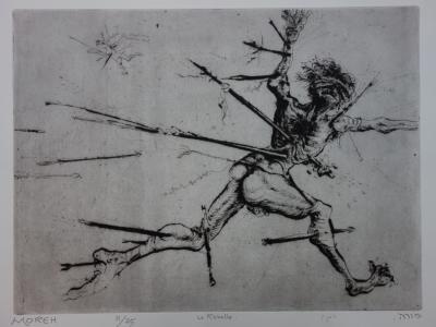 Mordecai MOREH - Le Rebelle, gravure originale signée 2