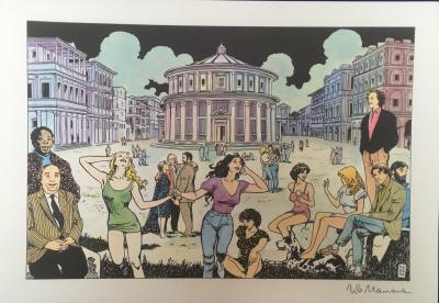 Milo MANARA - Hommage à Federico Fellini - Sérigraphie signée 2