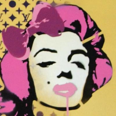 Death NYC (1979) - 6 Marilyn Melt Drip - Peinture originale signée et datée par l’artiste 2