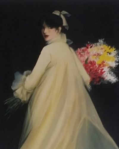 René Gruau - Elégante au bouquet - Estampe originale signée au crayon 2