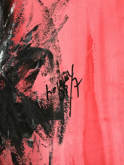 Lemmy GONTHIER - Red and Grey, 2017 - Acrylique sur papier 2