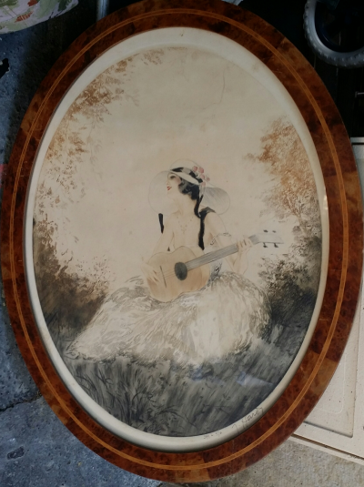 James Hardy  - La guitariste - Gravure originale signée au crayon 2