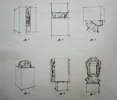 Sacha SOSNO : Huit visages pans coupés, Gravure originale signée 2