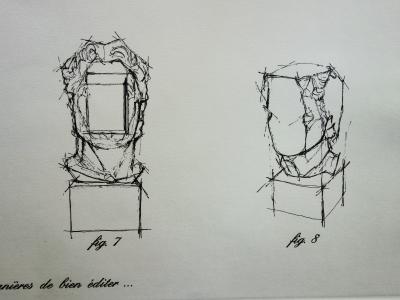 Sacha SOSNO : Huit visages pans coupés, Gravure originale signée 2