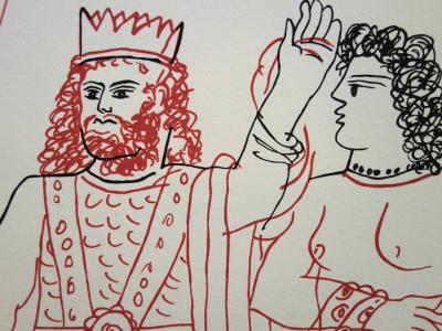 Alekos FASSIANOS: King and Andromache - Original signed lithograph 2