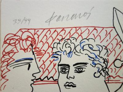 Alekos FASSIANOS : Hercule - Lithographie originale signée 2