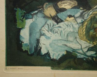 Édouard MANET (d’après) : Le Déjeuner sur l’herbe - Gravure c. 1929 2