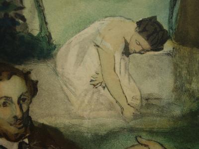 Édouard MANET (d’après) : Le Déjeuner sur l’herbe - Gravure c. 1929 2