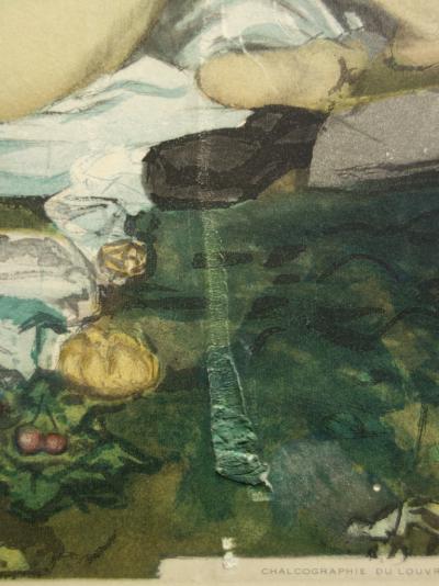 Édouard MANET (d’après) : Le Déjeuner sur l’herbe - Gravure c. 1929 2