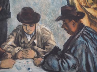Paul CÉZANNE (d’après) : Les joueurs de cartes - Gravure originale 2