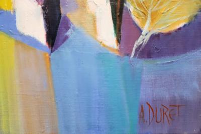 André DURET:  Luberon, Eygalieres - Huile sur toile signée 2
