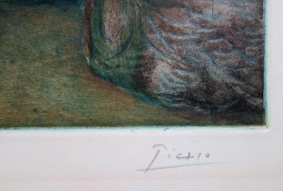 Pablo Picasso (d’après) : Maternité - Gravure Signée 1929 2