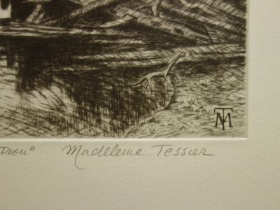 Madeleine TESSIER : Marécage funeste, Gravure originale signée 2