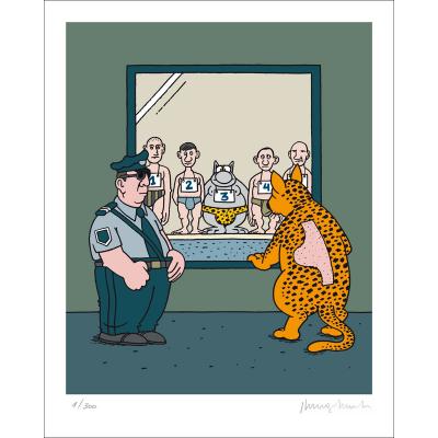 Philippe GELUCK - Le Chat : Slipus Leopardus, 2016 - Sérigraphie signée 2