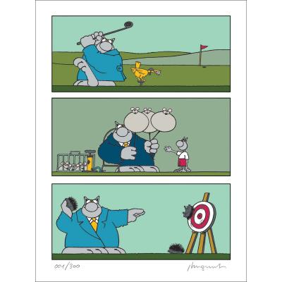 Philippe GELUCK - Le Chat Golfeur - Sérigraphie signée 2