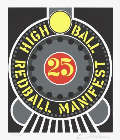 Robert INDIANA - Highball on the Redball Manifest, 1997 - Sérigraphie signée au crayon 2