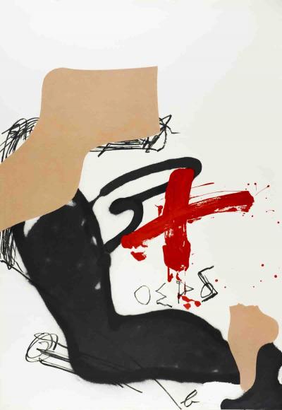 Antoni TAPIES - Chicago International, 1987 -  Lithographie signée au crayon 2