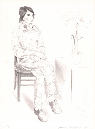 David HOCKNEY - Yves Marie, 1974 - Lithographie signée au crayon 2