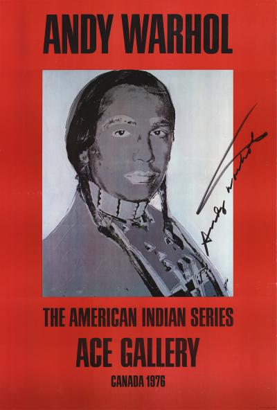 Andy WARHOL - American Indian (Red) , 1977 - Hand signed offset lithograph 2