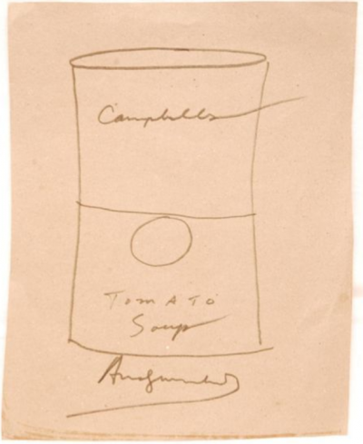 Andy WARHOL « Campbell’s Soup : Tomato » Dessin au feutre 2