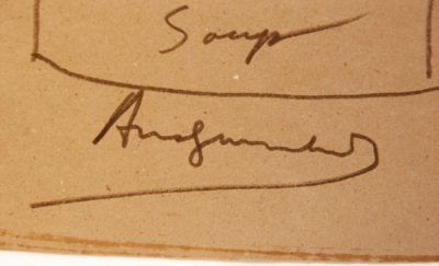 Andy WARHOL « Campbell’s Soup : Tomato » Dessin au feutre 2
