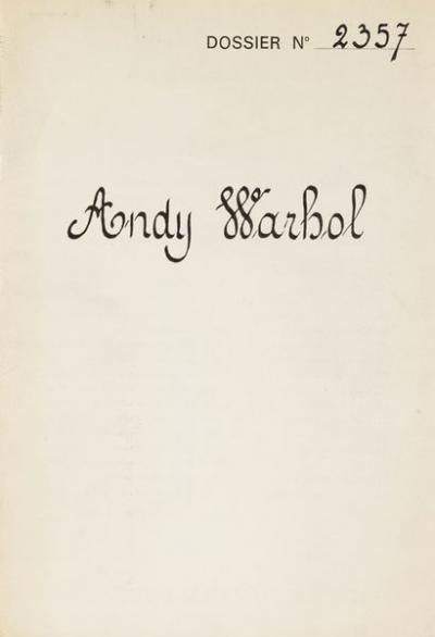 Andy WARHOL - Dossier n°2357 -  The Thirteen most wanted men, 1967 - livre 2