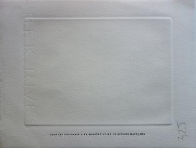 Kiyoshi HASEGAWA : Oiseau sur une fleur de lumière - Gravure originale 2
