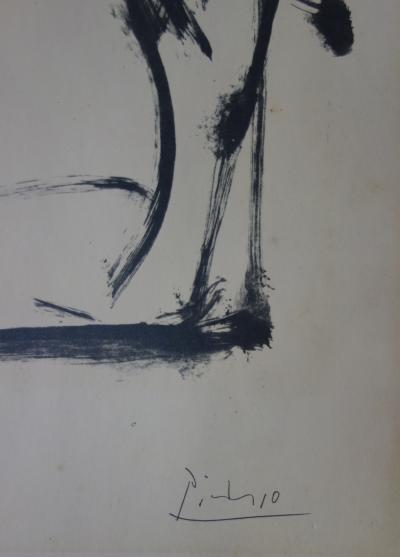 Pablo PICASSO (d’après) : Faune à la flûte double - Lithographie signée 2