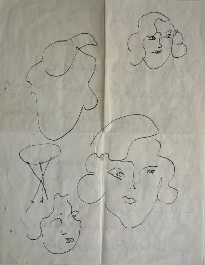 Henri MATISSE : Dessins et manuscrit originaux - Signé, 1945 2