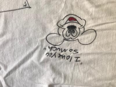 Michael JACKSON - Dessin original signé sur t-shirt 2