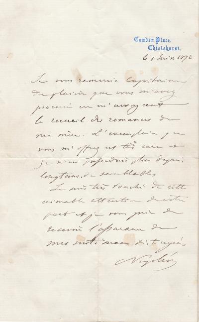 NAPOLEON III - Lettre autographe signée 2