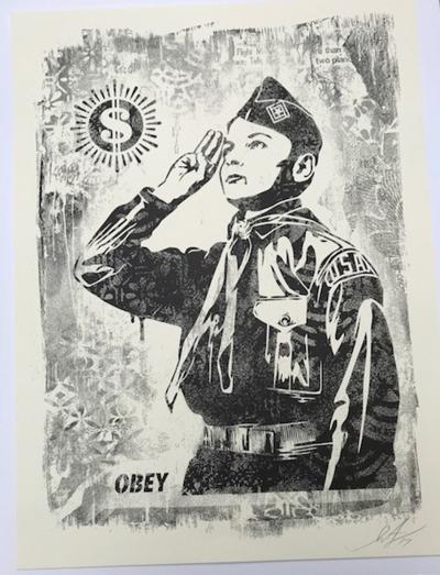 Shepard FAIREY (Obey) -  Peace Guard1, 2017, Sérigraphie signée 2