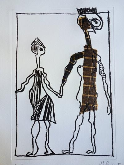 Jean-Jacques LAURENT : Les amoureux de Nice - Gravure originale signée 2