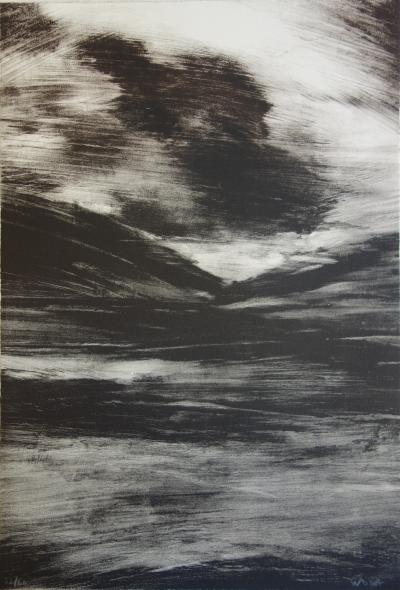Albert WODA : Tempête - Lithographie signée au crayon 2