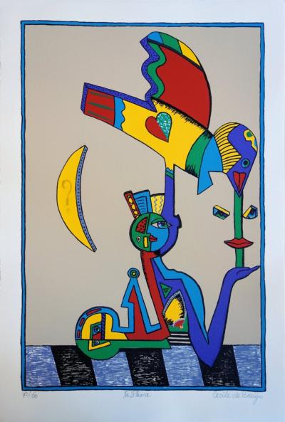 Cécile DE BRUIJN : La Sphinx - Sérigraphie originale Signée 2