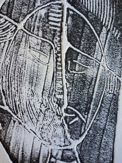 Jean CORREARD: Joyful face - Original signed etching 2