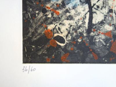 Satish SHARMA : Composition pour Vence - Gravure originale signée 2