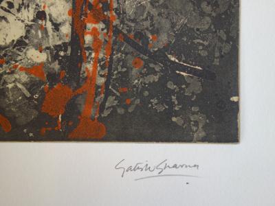 Satish SHARMA : Composition pour Vence - Gravure originale signée 2