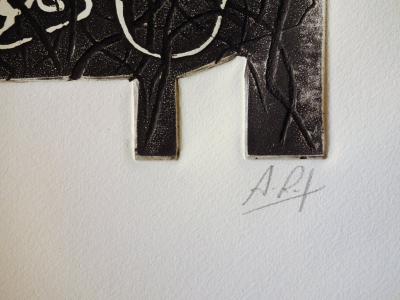 Alain RUFAS : Ligne sculptée - Gravure originale Signée 2