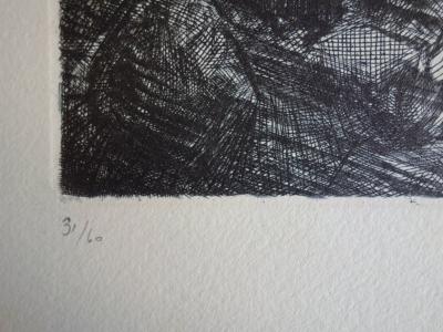 Henry William SINGER : Alpilles - Gravure originale signée 2