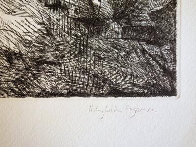 Henry William SINGER : Alpilles - Gravure originale signée 2