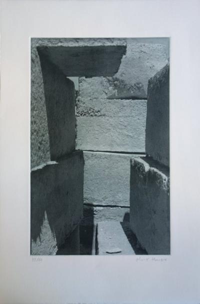 Olivier HOUEIX : Mur sur la Méditerranée - Héliogravure originale signée 2