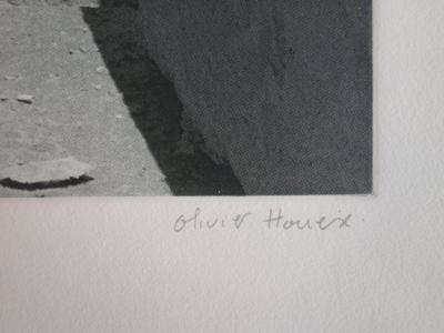 Olivier HOUEIX : Mur sur la Méditerranée - Héliogravure originale signée 2