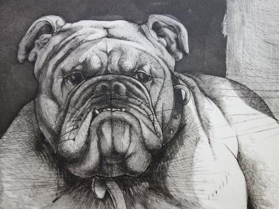 Pierre-Yves TREMOIS : Le Bouledogue - Gravure originale Signée 2