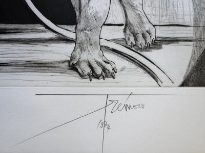 Pierre-Yves TREMOIS : Le Bouledogue - Gravure originale Signée 2