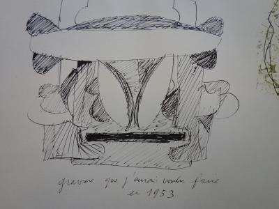 Jean MESSAGIER : Machine à retourner les averses - Lithographie originale signée 2