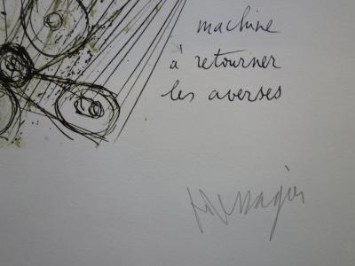 Jean MESSAGIER : Machine à retourner les averses - Lithographie originale signée 2