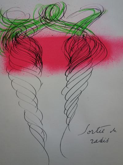 Jean MESSAGIER : Sortie de radis - Lithographie originale signée 2