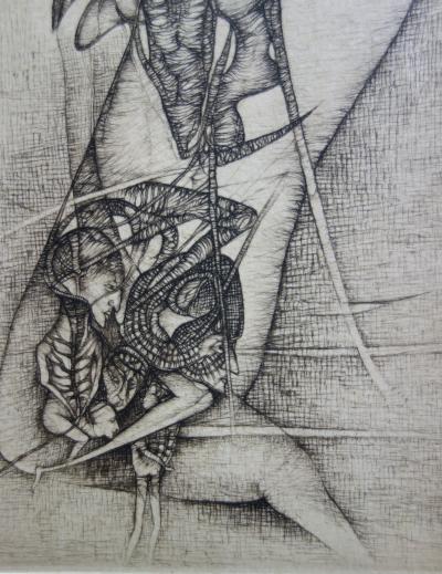 Fred DEUX : La question - Gravure originale Signée au crayon 2