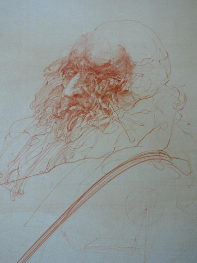 Claude WEISBUCH : Léonard de Vinci - Lithographie originale Signée /50ex 2